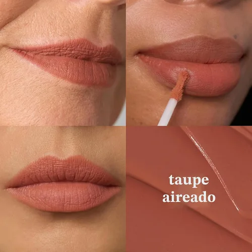 Vista 2 de Julep It's Whipped Matte Lip Mousse - Airy Taupe - Lápiz labial líquido de larga duración - Acabado aterciopelado que no se seca - Manteca de karité