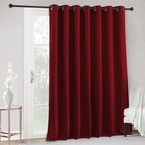Vista 100 de RYB HOME Cortinas portátiles para puerta con privacidad, cortinas opacas y aislantes térmicas para dormitorio, armario, sala de estar, comedor, Beige