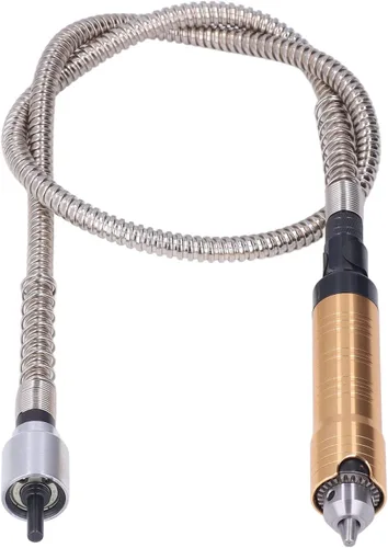 Vista 5 de Mandril de extensión de eje flexible, adaptador de llave de portabrocas de 0.01-0.26 pulgadas, accesorio flexible para taladro eléctrico herramienta
