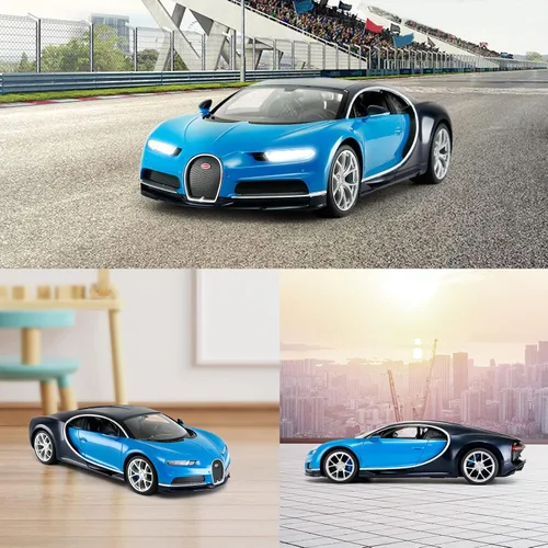 Vista 7 de RASTAR RC Bugatti Chiron Coche De Control Remoto, 1/14 Bugatti Chiron RC Car - Azul