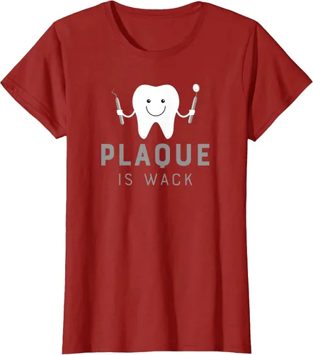 Vista 57 de Plaque is Wack Funny Dental Hygienist T-Shirt Asphalt Grey
