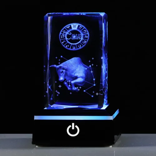 Vista 16 de Regalos de astrología del zodiaco Capricornio con cristales 3D para mujeres y hombres, figura de cristal de Capricornio, decoración de constelación