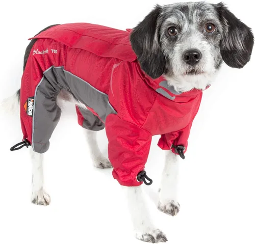 Vista 8 de DogHelios chamarra para perro Blizzard, de cuerpo completo, ajustable y reflectante 3M, XS, Anaranjado