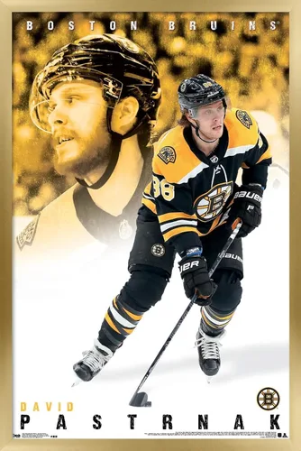 Vista 13 de Trends International NHL Boston Bruins - Póster de pared de David Pastrnák 19, 22.375 x 34 pulgadas, versión premium sin marco