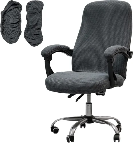 Vista 18 de Melaluxe Funda para silla de oficina con fundas para reposabrazos, funda elástica universal para silla de escritorio, fundas para silla