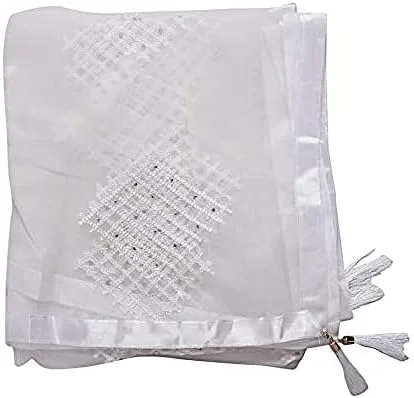 Vista 2 de Red bordada para mujer Dupatta Chunni Ladies