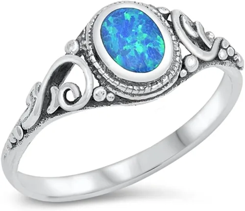 Vista 4 de Anillo de plata esterlina, elija su color Turquesa simulada