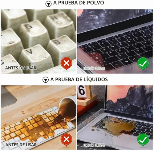 Vista 6 de UKCOCO Cubierta acrílica para teclado de portátil de 14 a 15,6 pulgadas