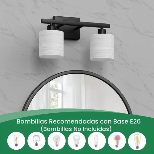 Vista 4 de PARTPHONER Accesorios de iluminación de baño, accesorios de iluminación de baño sobre espejo, luces de tocador clásicas de interior, luz de tocador