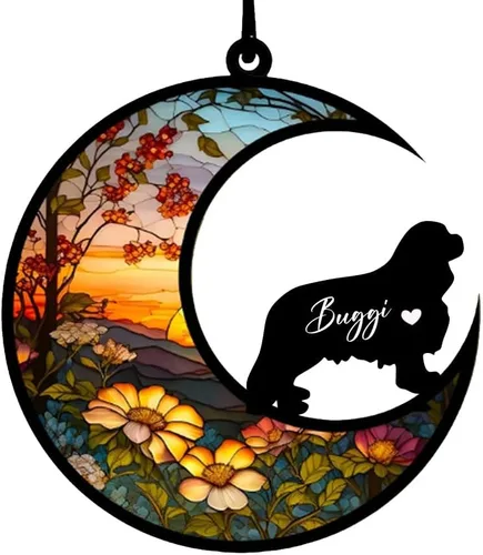 Vista 55 de Atrapasoles conmemorativos personalizados para perros Akita, nombre de perro personalizado, adorno de pérdida de perro, regalo para amantes