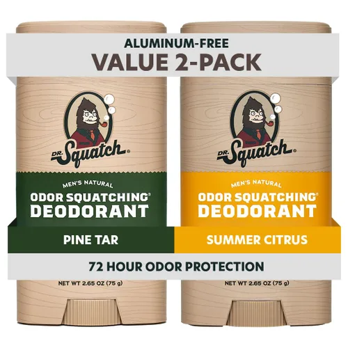 Vista 18 de Dr. Squatch Desodorante natural para hombres, sin aluminio, Summer Citrus + Cool Fresh Aloe, 2.65 oz, 2