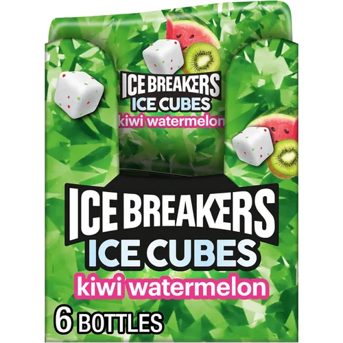 Vista 10 de ICE BREAKERS Ice Cubes - Botellas de goma de mascar sin azúcar de cereza Cubos de goma de mascar sin azúcar de cereza negra con cristales