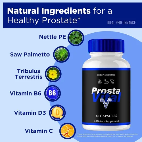 Vista 6 de ProstaVital para hombres, cápsulas Prosta Vital, pastillas de suplemento Prosta Vital para hombres, máxima fuerza para el bienestar diario