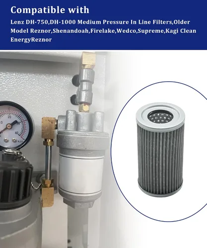 Vista 2 de 5062-100 Cleanable Wire Mesh Filter Compatible with Lenz DH-750 DH-1000 Medium Pressure in Line Filters Part,Replace5062-100V