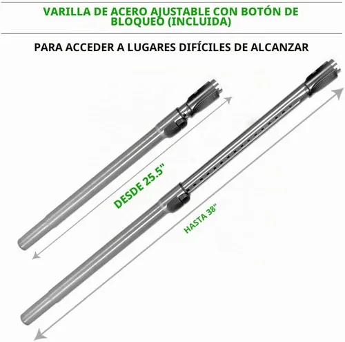 Vista 6 de OVO Kit estándar de aspiradora central, con manguera de bajo voltaje de 30/35/40/50 pies, control de encendido/apagado en el mango, cepillo