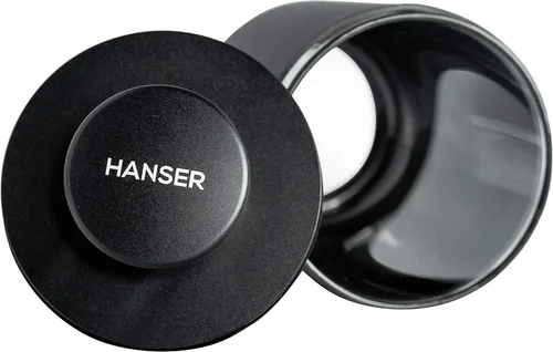 Vista 6 de Hanser Tarro de almacenamiento de vidrio Recipiente de vidrio hermético (9.5 fl oz) Tapa de aluminio con anillo de sellado Incluye cubierta
