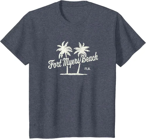 Vista 71 de Fort Myers Beach Florida Vintage 70s Palm Trees Graphic T-Shirt