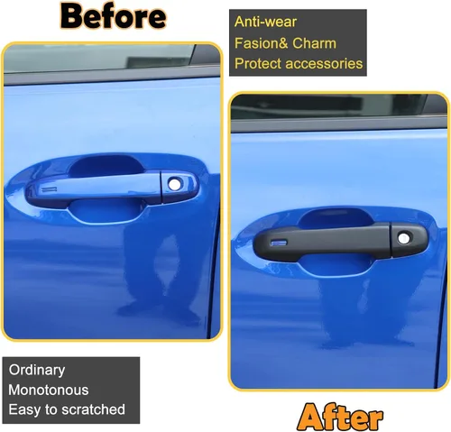 Vista 2 de CHEAYAR Cubierta para manija de puerta exterior de automóvil compatible con Subaru WRX 2021-2023, borde de cubierta inteligente para manija