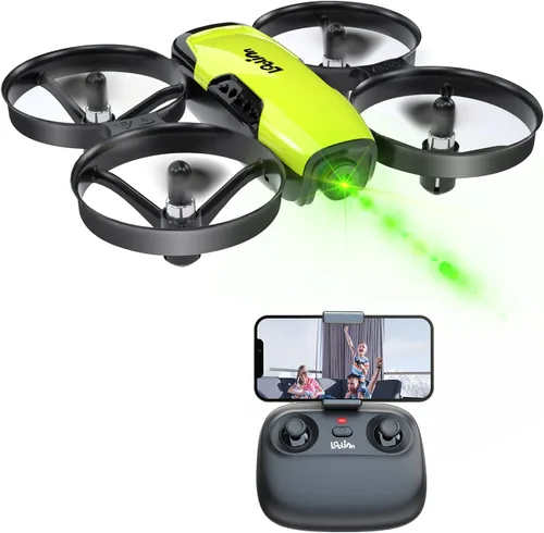 Vista 11 de Loolinn Dron para niños de 8 años o más, regalo con cámara, mini dron, cuadricóptero con control remoto con cámara ajustable de 90°, seguro