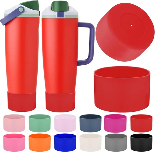 Vista 13 de Mity rain 2 piezas de botas protectoras de silicona para botellas y vasos FreeSip Sway de Owala de 30 oz y 40 oz - Accesorios para owala, mejora