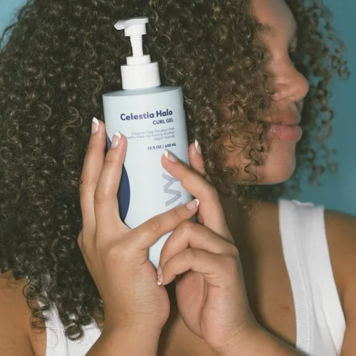Vista 6 de NAVY HAIR CARE Celestia Halo Curl Gel Fijación flexible, hidratación y definición Gel ligero para todo tipo de rizos Aloe, jojoba