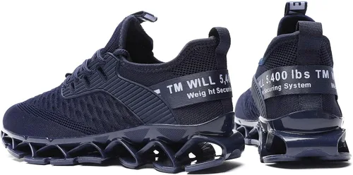Vista 6 de Zapatos para correr para hombres, zapatos de deporte de moda, transpirable, antideslizante, gimnasio, deportes de trabajo, entrenadores