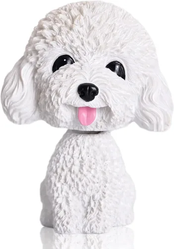 Vista 9 de IBWell Mini perro con cabeza de resina, para decoración de tablero de tablero de tablero de auto Negro B