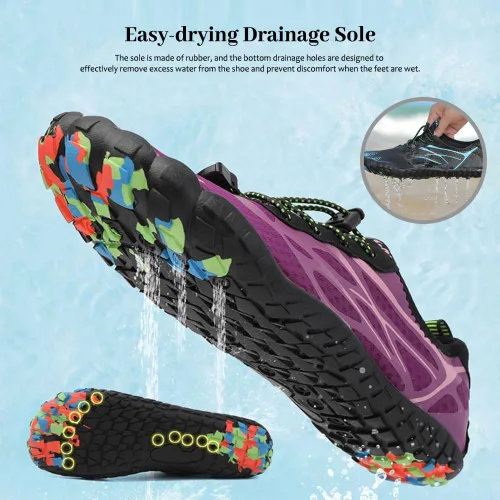 Vista 4 de Maylrvjv Men's Women's Water Shoes Barefoot Shoes Quick Dry Aqua ShoesComfortable Lightweight Swim Water Sports Fitness Yoga Walking Outdoor Sneakers