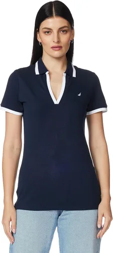 Vista 8 de Nautica - Polo de algodón elástico para mujer Cobalto brillante