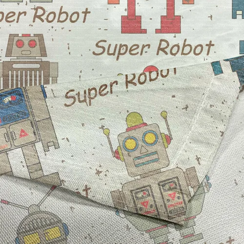 Vista 7 de Ambesonne Cortinas de tul robot con bolsillo para barra, varios juegos de súper robot diferentes en máquina futurista de fantasía de dibujos