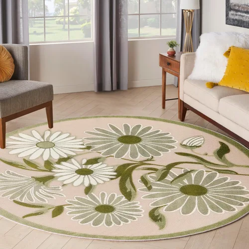 Vista 54 de Nourison Home Aloha - Alfombra beige de 2 pies 3 pulgadas x 12 pies, fácil de limpiar, no se desprende, para dormitorio, sala de estar, comedor