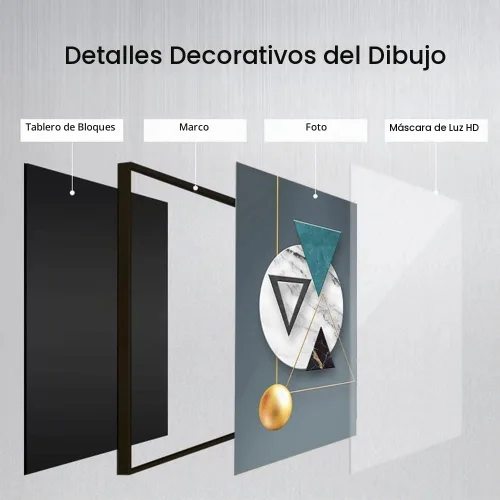 Vista 6 de ARTKN Canvas Wall Art 3 Pieces,Abstract Geometry Framed Art Shape Pattern Paintings,Modern Wall Decor Artworks for Living Room Bedroom Office