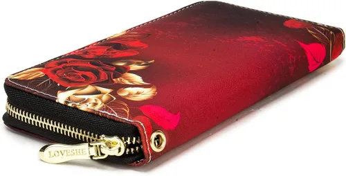 Vista 29 de Cartera de mano para mujer, estilo bohemio, con RFID, elegante, espaciosa con correa para viajes, capacidad para tarjetas, teléfono, dinero