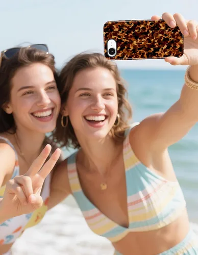 Vista 230 de Jusy Funda compatible con MagSafe con estampado de caparazón de tortuga marrón para iPhone 7/8/SE, cubierta protectora de TPU suave magnética