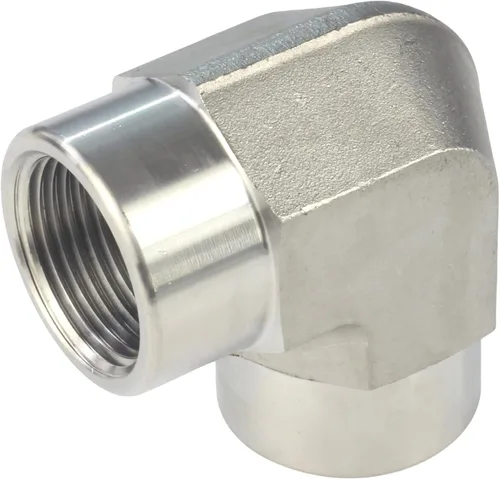 Vista 8 de HFS (R) Montaje de tubería de acero inoxidable 304, codo de 90 grados, 1/2 "NPT hembra x 1/2" NPT hembra