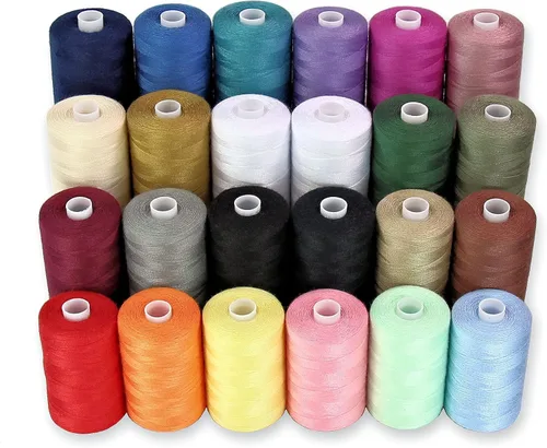 Vista 13 de BlesSew Hilos de coser grises – 10 carretes grandes de hilo de poliéster para mano, acolchado y máquina de coser – tonos grises más blanco y negro