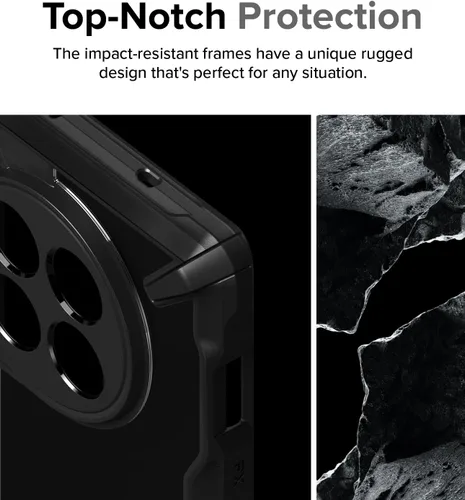 Vista 3 de Ringke Fusion-X [Recortes precisos para lentes de cámara] Compatible con OnePlus 12, parachoques aumentado, parte trasera dura, resistente, funda