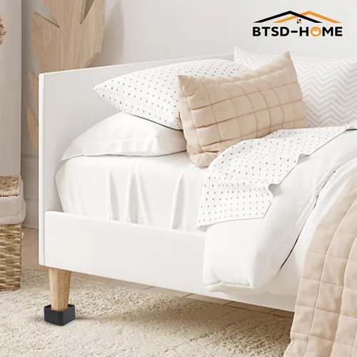 Vista 4 de BTSD-home Elevadores de cama de 1.5 o 3 pulgadas, muebles ajustables resistentes para sofá, escritorio, sofá, mesa, paquete de 4