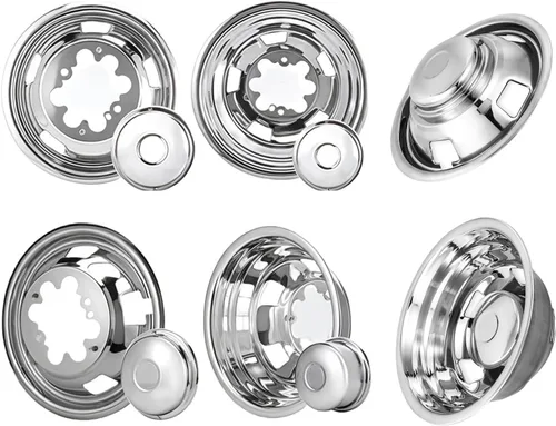 Vista 11 de Juego de simuladores de rueda de acero inoxidable pulido de 16 pulgadas para doble rueda, compatible con Dodge, Mercedes y Freightliner Sprinter Van