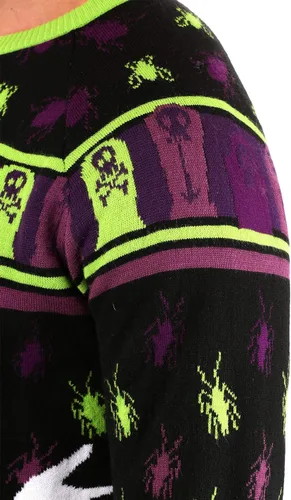 Vista 6 de Beetlejuice It's Showtime! Suéter de Halloween para adultos