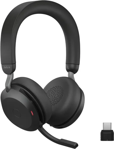 Vista 10 de Auriculares inalámbricos Jabra Evolve2 75 para PC con tecnología de 8 micrófonos - Auriculares estéreo de espuma dual con cancelación activa