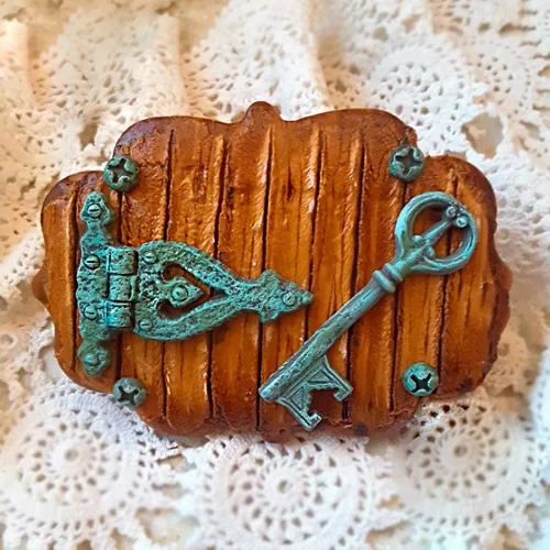 Vista 7 de Lock Key - Molde de silicona para fondant, paquete de 3 tornillos de arcilla para cinturón, molde de correas para chocolate, decoración de pasteles