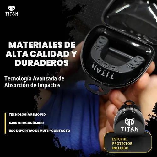 Vista 5 de Protector bucal de boxeo Doble capa premium Estuche incluido Boquilla de ajuste personalizado para adultos y jóvenes Protector bucal