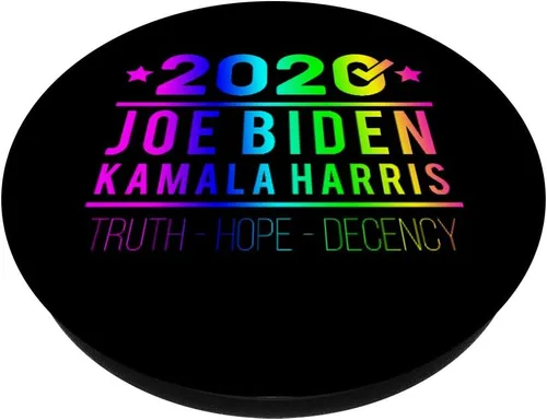 Vista 2 de Joe Biden Kamala Harris 2020 Liberal Democrat Election PopSockets - Agarre y soporte para teléfonos y tabletas