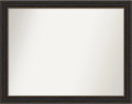 Vista 738 de Amanti Art Espejo de pared personalizado no biselado (25 x 25 pulgadas), marco de bronce acentuado, varios tamaños personalizados, espejo de baño
