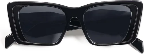 Vista 5 de VANLINKER Gafas de sol rectangulares de ojo de gato de moda para mujer y hombre, marco estrecho de lujo, gafas de sol de moda VL9762