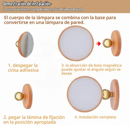 Vista 8 de Lámpara de noche de pared de madera LANDGOO