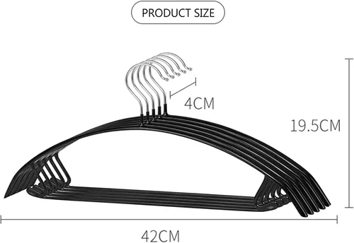 Vista 7 de Contour - Percha de metal sin golpes, para trajes, abrigos y suéteres (paquete de 20, negro)
