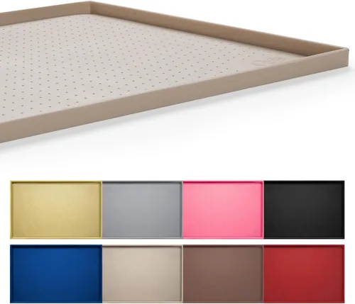 Vista 11 de Hubulk Tapete de alimentación para perros, 100% impermeable, de silicona de grado alimenticio, mantel individual para alimentos y agua para Negro