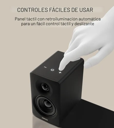 Vista 7 de Edifier Altavoz multimedia M60 Bluetooth 5.3, 66W RMS, audio de alta resolución y audio inalámbrico de alta resolución, LDAC, graves medios de 3